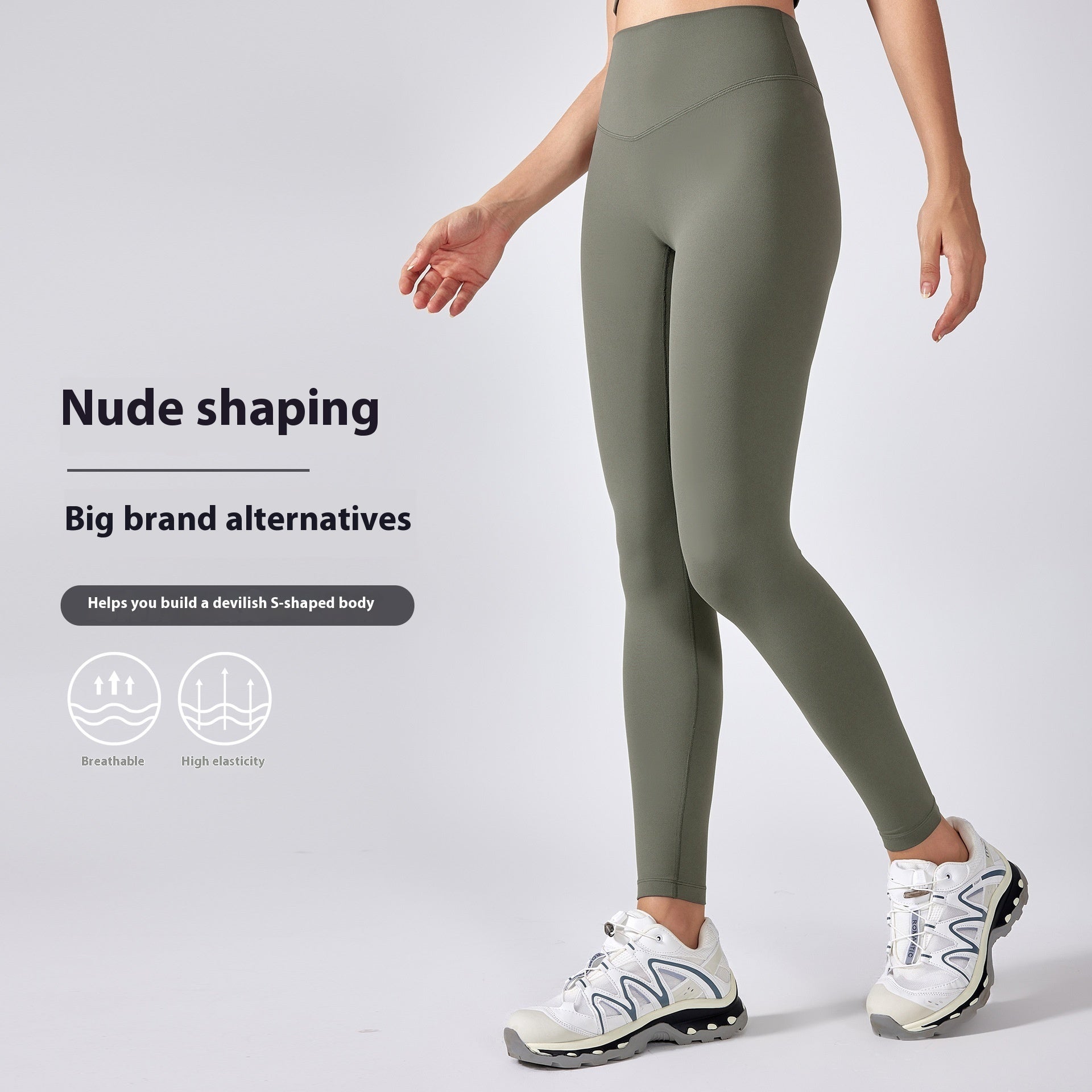 Pantalon taille haute élastique, pantalon de Yoga, contraction du ventre, pêche, entraînement des hanches