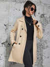 Trench mi-long pour femme, manteau de style britannique