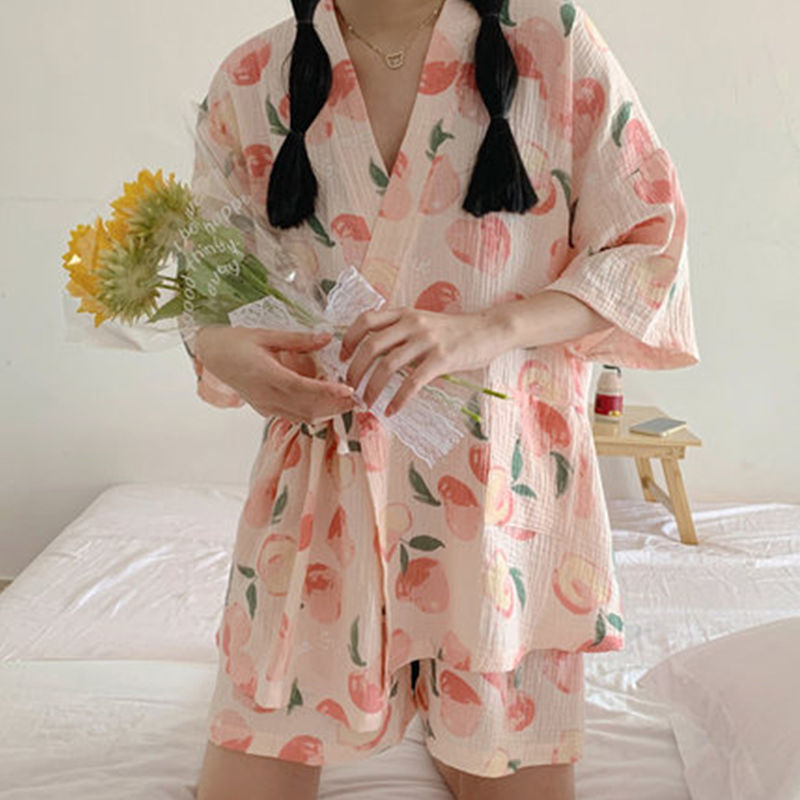 Ensembles de pyjama pour femmes, doux, décontracté, Design Simple, Style japonais élégant