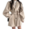 Manteau en laine de style Hepburn pour femmes