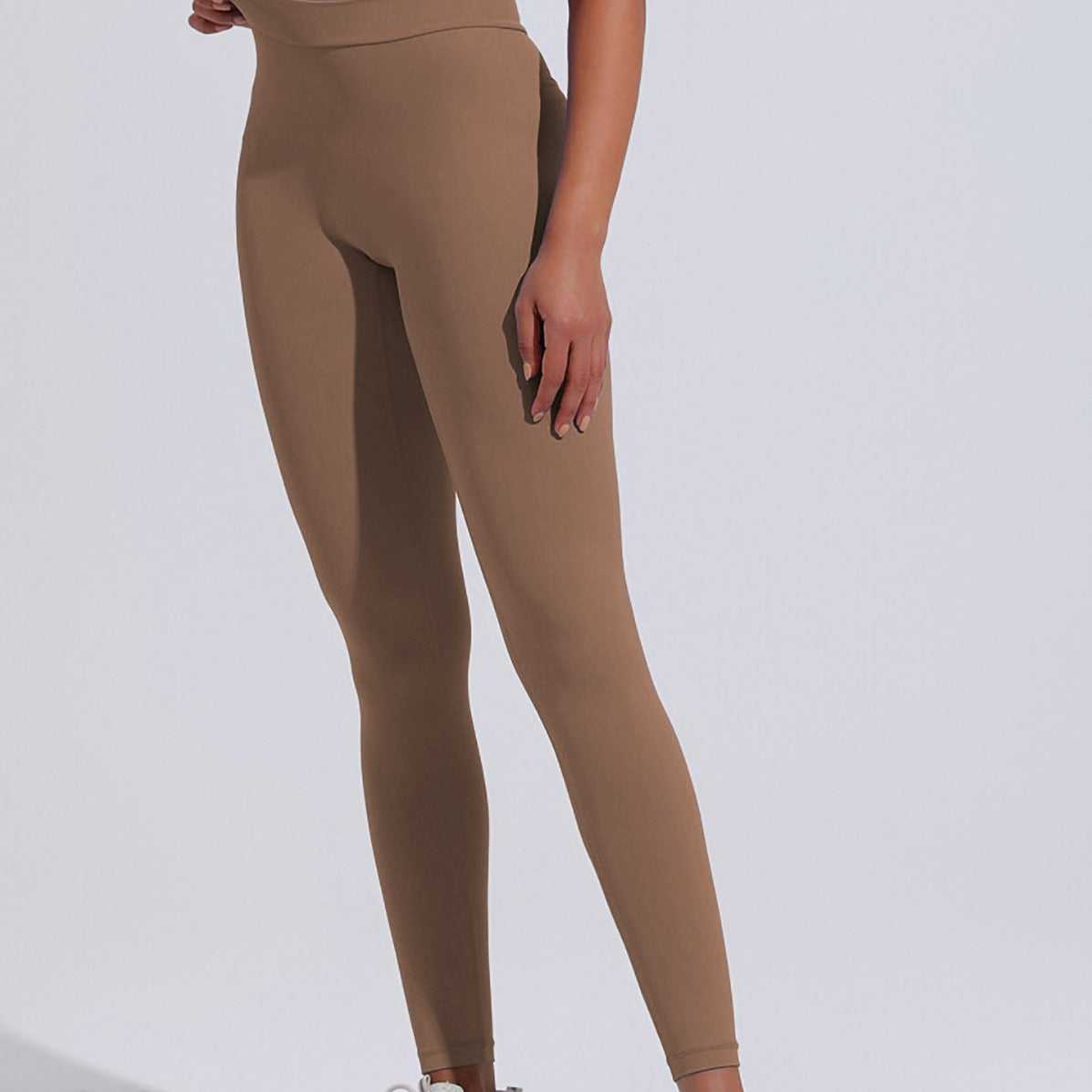 Pantalon de Yoga sans couture pour femmes, couleur unie, taille haute, levage des hanches, Sports de plein air