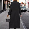 Trench-coat long décontracté à bouton doux pour femme