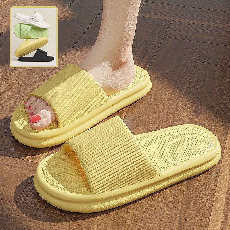 Pantoufles de maison Design rayé pour femmes et hommes, pantoufles de salle de bain au sol antidérapantes, chaussures de maison solides